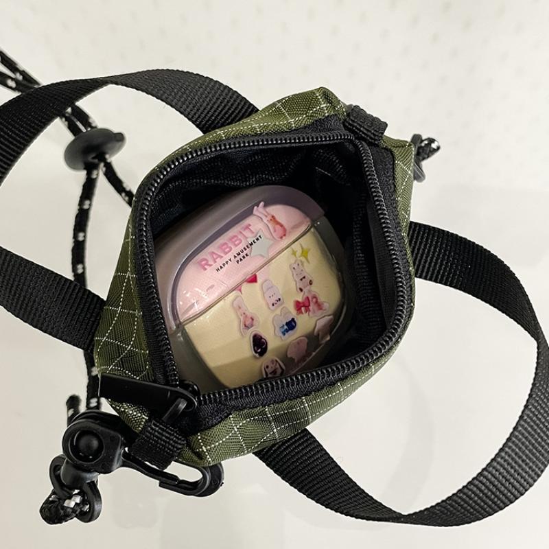 Mini Tote Bag Universal Nylon Headphone Bag Niche Design Coin Purse Mini Handbag Messenger Bag Shoulder Bag
