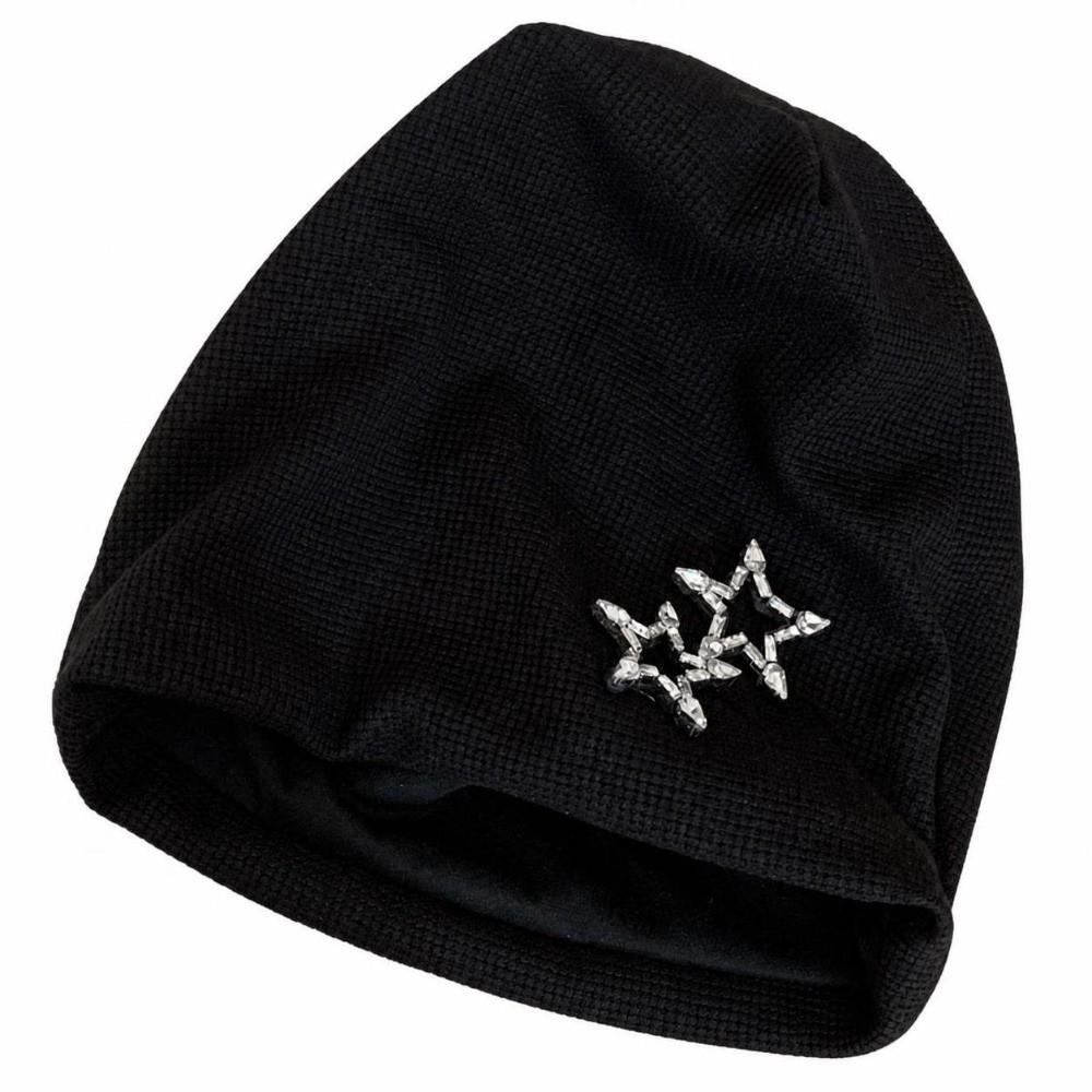 Ear Protection Star Beret Hat Bling Bling Decor Gothic Lolita Hat Slouchy Skull Cap Street Style