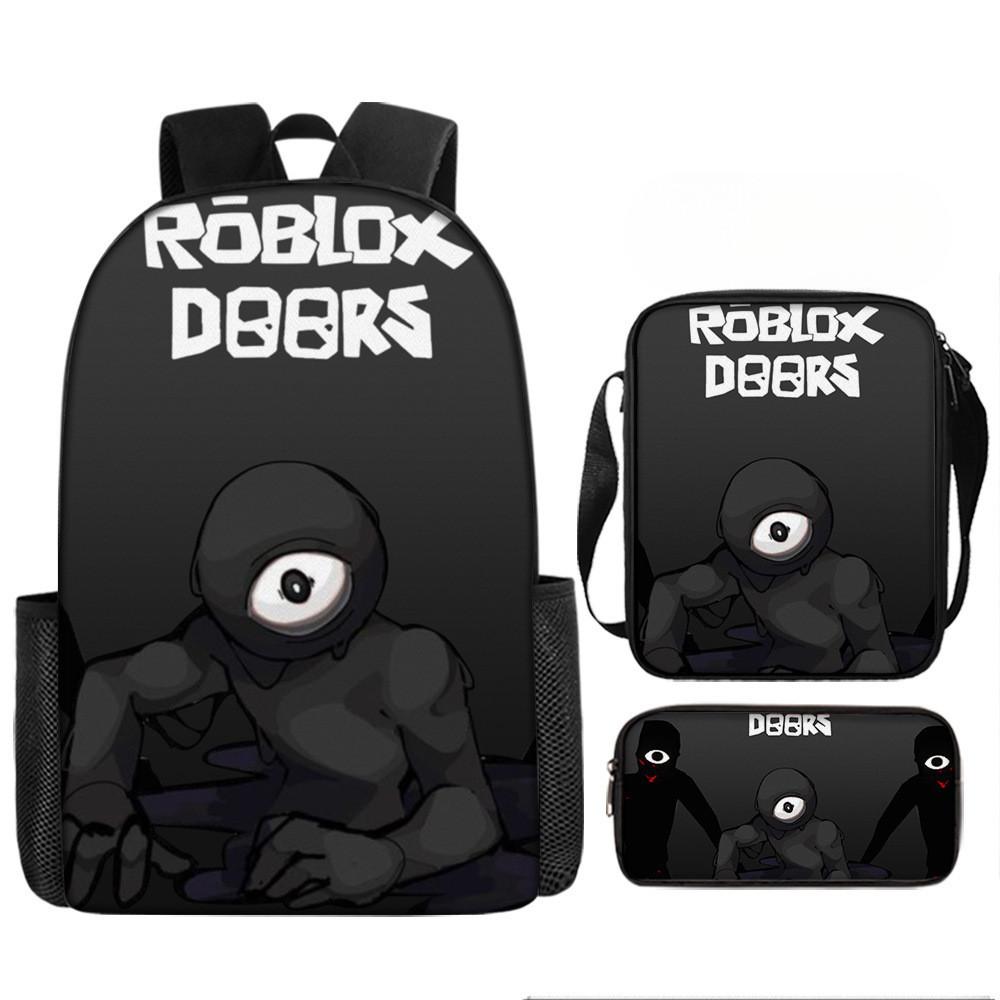 Roblox Doors Kids School Backpack With Breathable Oxford Material For Elementary Students