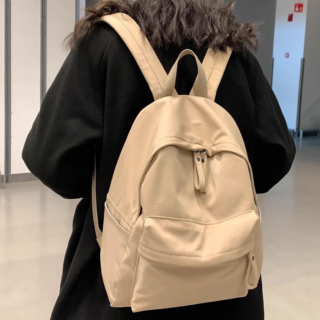 School Bag Female College Student 2025 New Simple and Lightweight Travel Bag Large Capacity Backpack Junior High School Girls Backpack Male