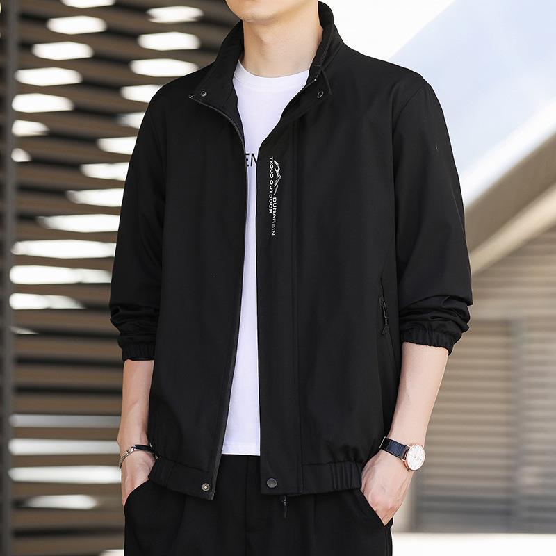 Ανδρικά Μπουφάν Άνοιξη και Φθινόπωρο Νέα Μοντέρνα Μάρκα Χαλαρά Μπουφάν με Όρθιο Γιακά για Αγόρια Όμορφα Ανδρικά Τοπ