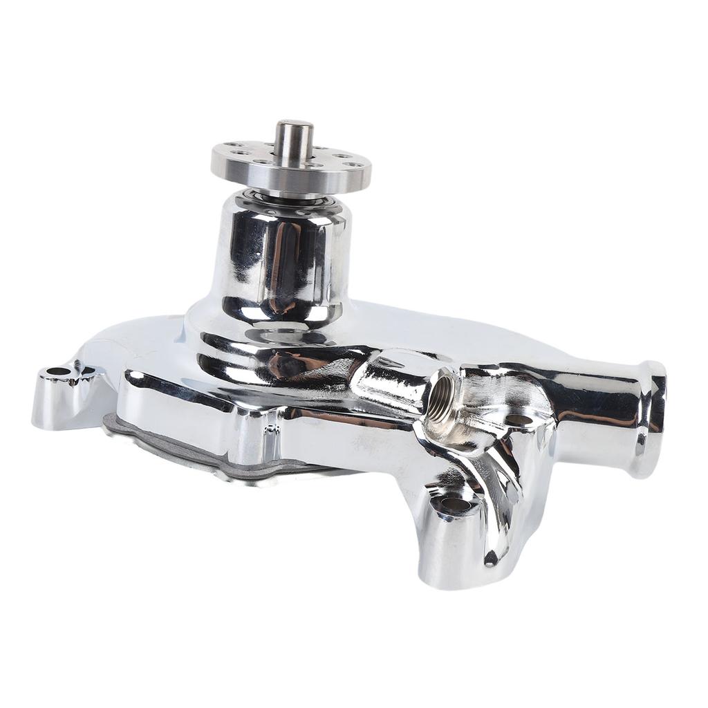 Short Water Pump 1 2in NPT Side Port Chrome Finish Aluminum High Volume Water Pump Replacement for SB 283 350 V8 1955