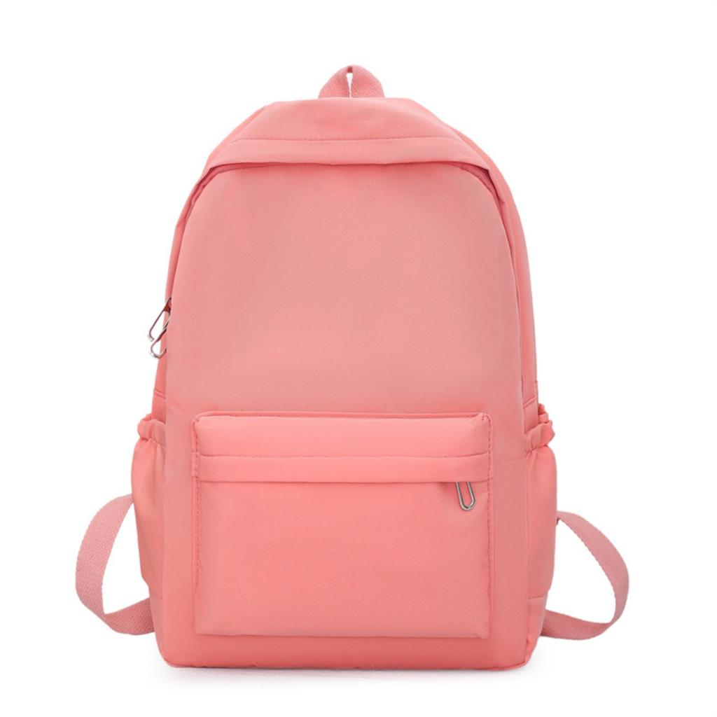 Casual Large Capacity Backpack Fashionable Girls Solid Color College Student Backpack Travel Backpack