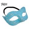Adjustable Party Masks Halloween Half Face Masquerade Mask, Pearl Decor Venetian Luxurious Evening Elegant Costume Accessory for Stage Show