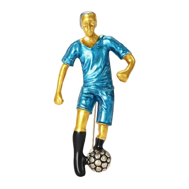 Vibrant Soccer Enamel Brooch Football Player Jewelry Elegant Clothing Accessory For Outfit Enhancement