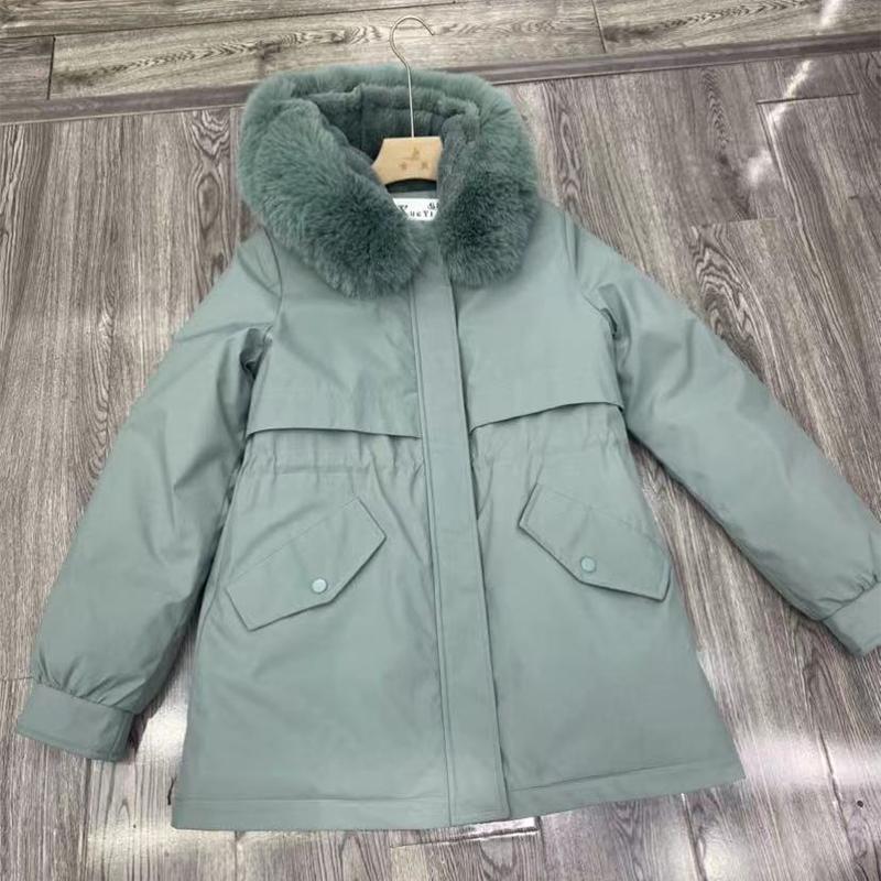 Autumn and Winter Parka Mid To Long Down Coat, Cotton Jacket Adding Velvet and Thickening Cotton Coat, Warm and Casual Cotton Jacket