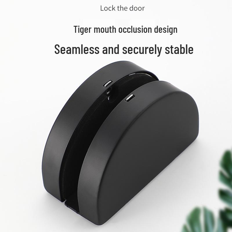 Frameless Glass Door Lock: U-shaped Hook & Round Lock for Single/Double Sliding Main or Office Doors