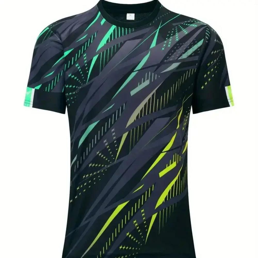 Men's Striped Design Pattern Short Sleeved T-shirt Outdoor Casual Plus Size Tees Top Women Clothing