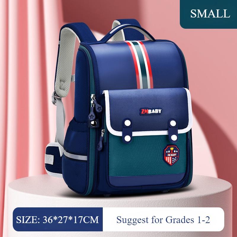 Nylon Trendy England Style Autumn New Primary Student School Bags Integrated Full Opening Large Capacity Children Backpack Grades 1-3-4 Boy's Book Bag