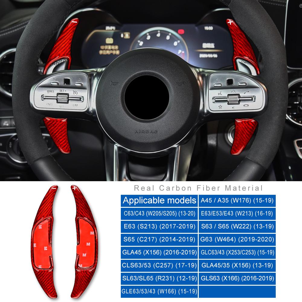 

Carbon Fiber Car Steering Wheel Shifter Paddle for Mercedes Benz AMG C63 W205 E63 W213 C43 A45 G63 S63 GLA45 GLS63 Accessories