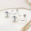 Silver Plated 3D Heart Pendant Necklace & Hoop Earring Jewelry Set, Minimalist Box Chain Set for Women