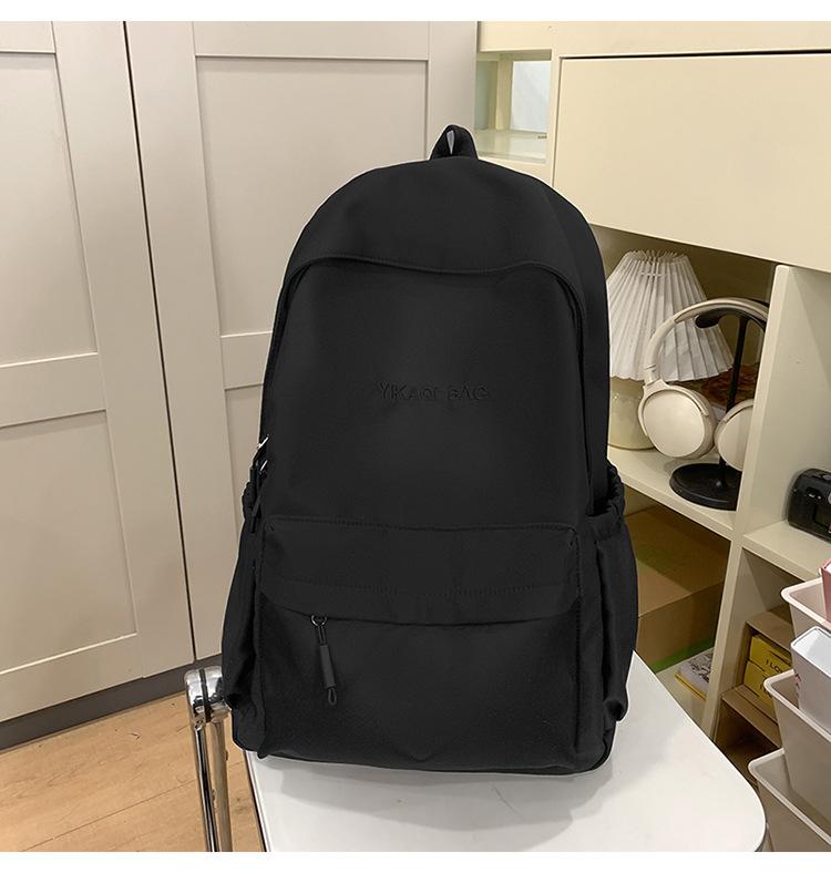 School Bag New Middle and High School Students Sweet Solid Color Large Capacity School Bag Casual Commuting Backpack Versatile Cute Simple Backpack
