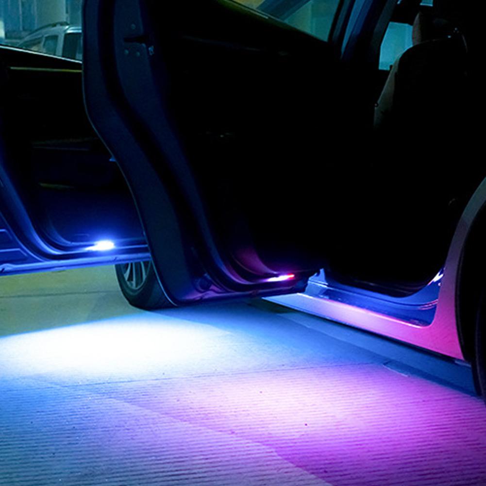 Wireless RGB Car Door Welcome Light Auto LED Decoration Ambient Lamps USB Charging Door Light Safety Anti-collision Signal Lamp