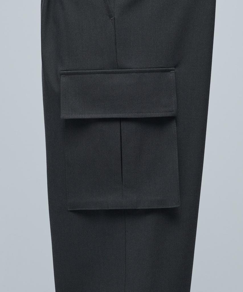 MUSINSA STANDARD Wide Elastic Cargo Slacks [Gray]