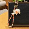 Cute Felt Elephant Bag Charm, Minimalist Elephant Keychain with Braided Rope Clip