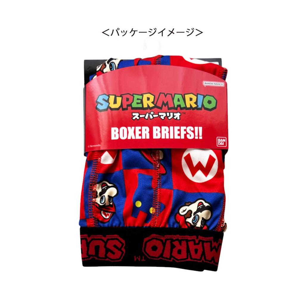 Small Planet Nintendo Super Mario Transfer Boxer Mario Size M Briefs, Face, Blue,