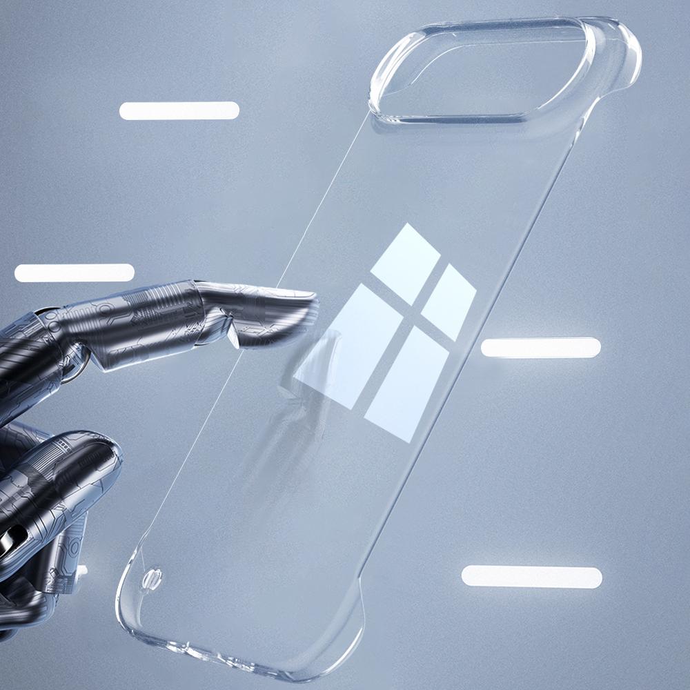 Transparent Half-Pack Hard Case For iPhone 17 Air 16 15 14   11 Pro Max Plus Mini 16E Clear Back Cover Bezel-Less Ultra Thin iPhone 13 mini