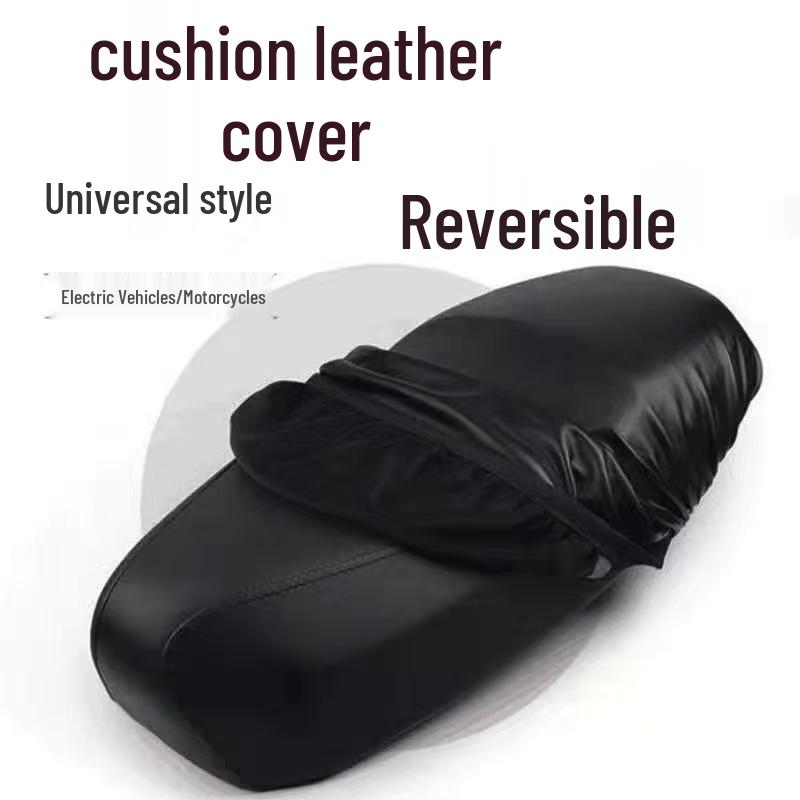 Waterproof Leather Seat Cover for Electric Vehicles, Bicycles, Scooters, and Motorcycles
