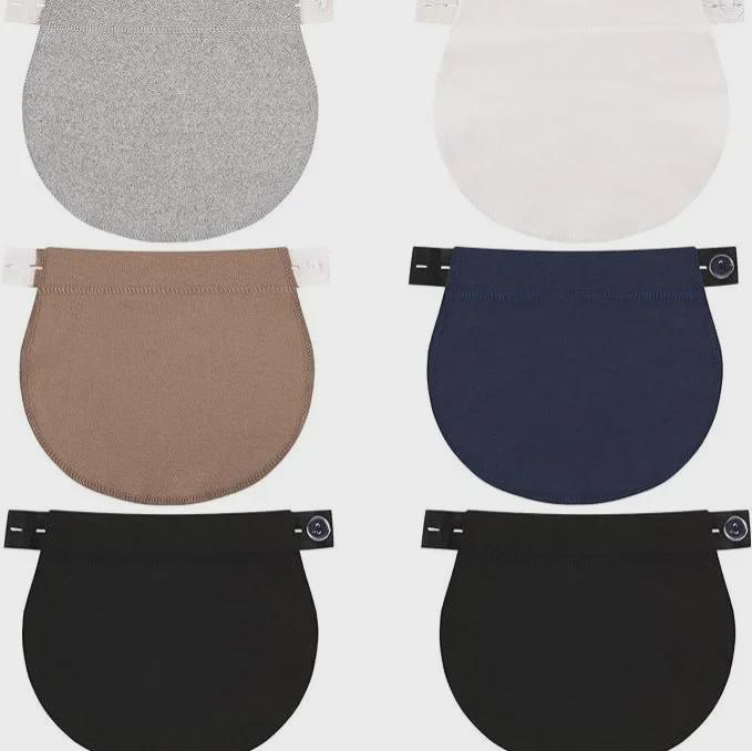 Elastický bavlněný těhotenský extender pasu - nastavitelný pás na rozšíření břicha