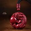 Cinnabar Purple Gold Sand Pixiu Wealth Pendant for Women - Zodiac Year Charm