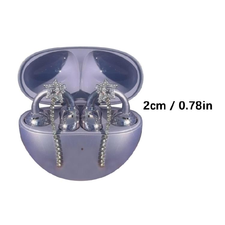 2 Stück Kristall-Dekor für Clip-Ohrhörer Open-Ear Dekorative Kopfhörer-Accessoires Abnehmbarer Deko-Clip
