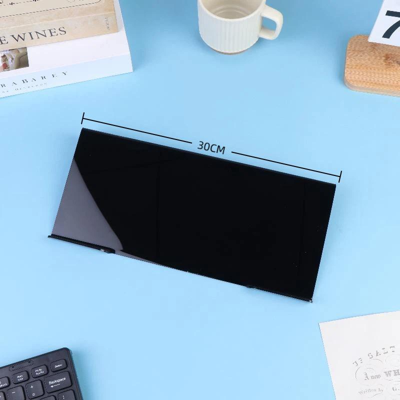 Clear Acrylic Keyboard Stand Ergonomic Tilted Height Adjustable Tray Boosts Typing Efficiency for Office Workers