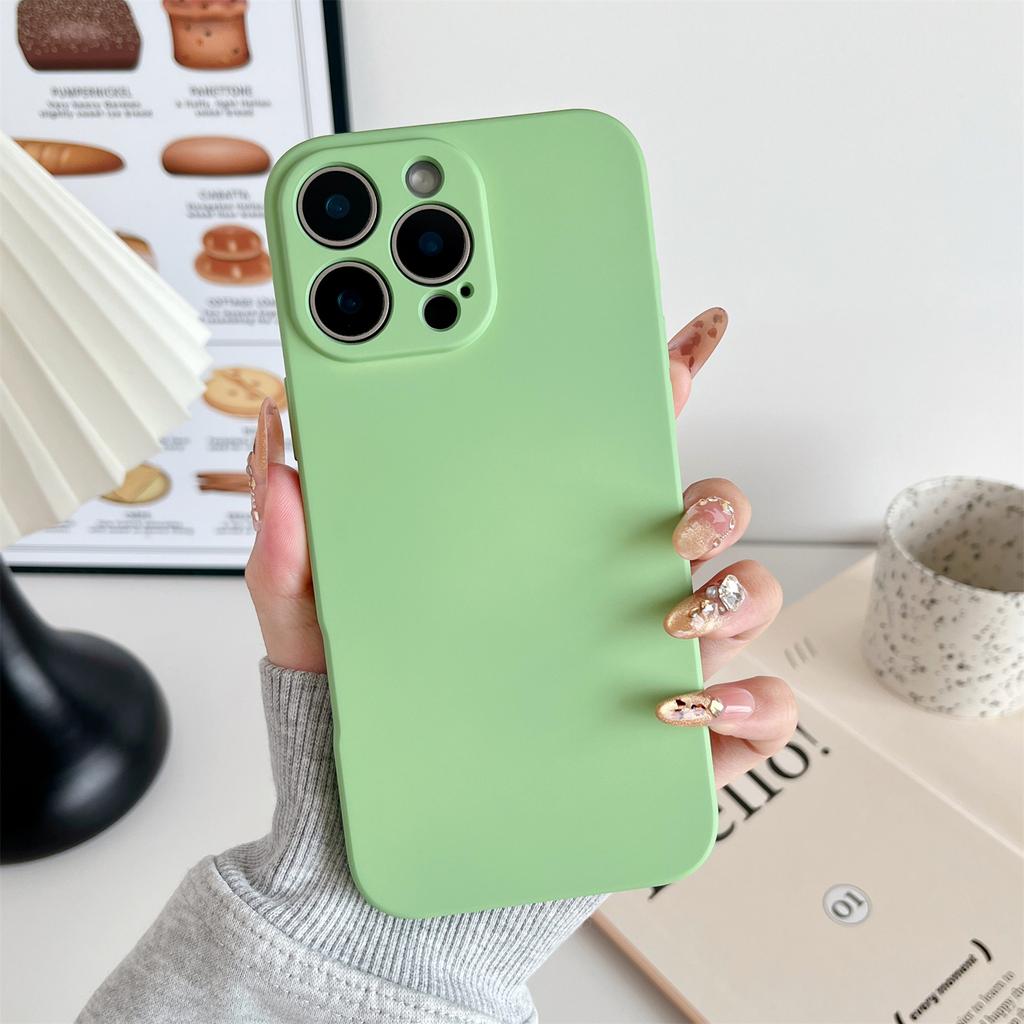 For iPhone 16 Pro Phone Back Case Scratch Resistant Silicone Mobile Cover