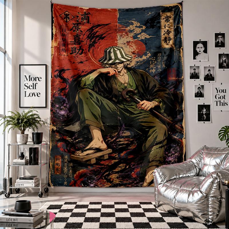 Wall TapestryBleach anime Art Hanging Cloth Decorative Background Cover for Room Decoration