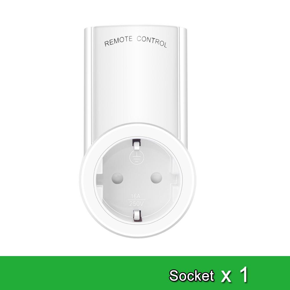 Wireless Smart Remote Control Power Outlet Light Switch Plug Socket Power Outlet Socket EU Plug with Remote Control