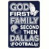 Dallas Cowboys Helmet Metal Sign 8x12 Inch Rustic Vintage Wall Decor
