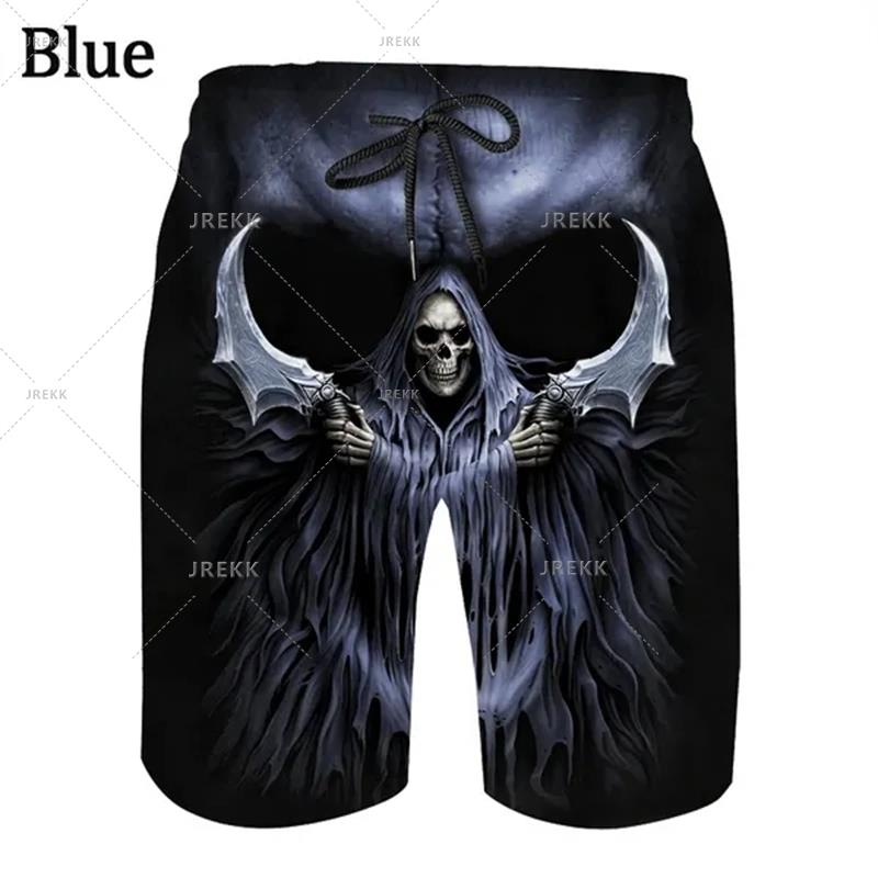 Men's 3D Printed Casual Shorts Summer  Gothic Sports Shorts Skateboarding Short
