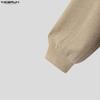 Incerun Men Neck Long Swing Sleeve Casual Loose Rib Pullover Tops