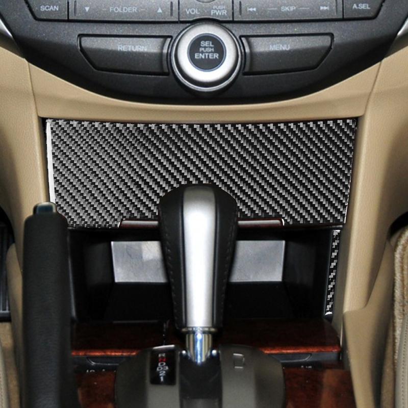 Real Carbon Fiber Car Accessories Center Console Storage Cover Modified Sticker For Honda Accord 8th Gen 2008 2009 2010 2011 12