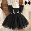 Kids Girl Dress Toddler Baby Flying Sleeve Mesh Princess Dresses Children Tutu Girls Kid Ball Gown