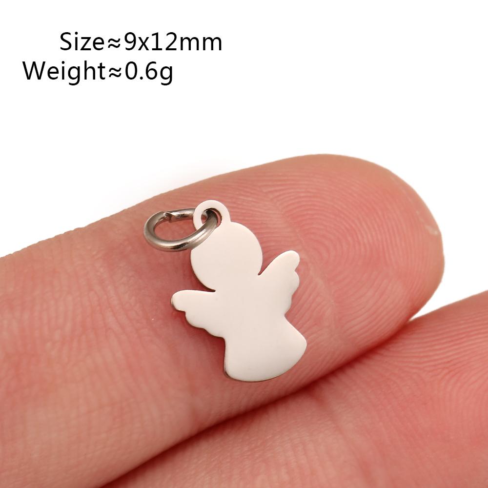 

5Pcs Hollow Virgin Mary Charm Stainless Steel Angel Our Lady Pendant DIY Bracelet Earring Spain Catholics Craft Jewelry Making