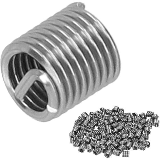 

100 шт. Вставки для ремонта резьбы, М6 x 1 Метрические резьбовые втулки Helicoil, Проволочные резьбовые гильзы из нержавеющей стали разной длины на выбор для резьбы 12mm
