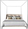 RVS Hemelbedframe met Verlengde Connector en Schroefdraadpoorten, Klamboehouder voor Metalen/Houten Beddecoratie