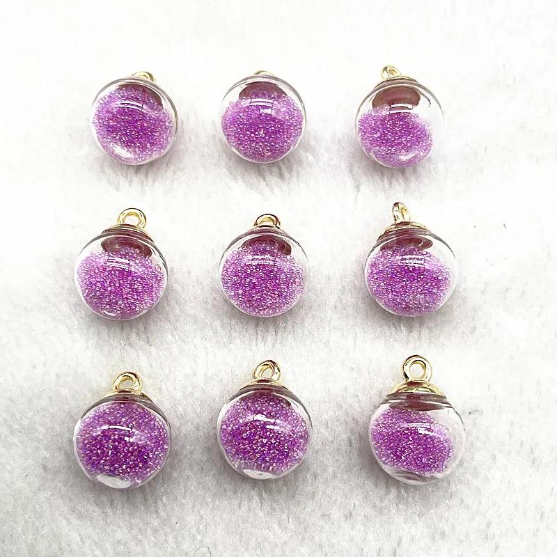 10pcs 16mm Magic Ball Transparent Glass Beads Transparent Pendant for Christmas Decoration Diy Handmade Accessories