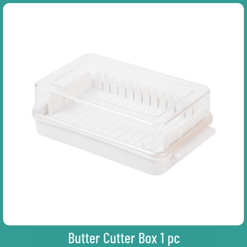 Butter Storage & Cutter Box with Lid and Divider for Fresh-Keeping Bread