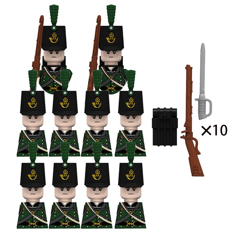 Napoleon Wars Military Figures Army Soliders Weaponry Suit Small Particles Building Blocks Childrens DIY Toys Boys Gifts