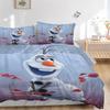 3pcs Frozen II Olaf Snowman Quilt Cover Set, Soft and Cozy Bedroom, Guest Room and Dorm Decorative Bedding 3-Piece Set 1 Quilt Cover + 2 Pil