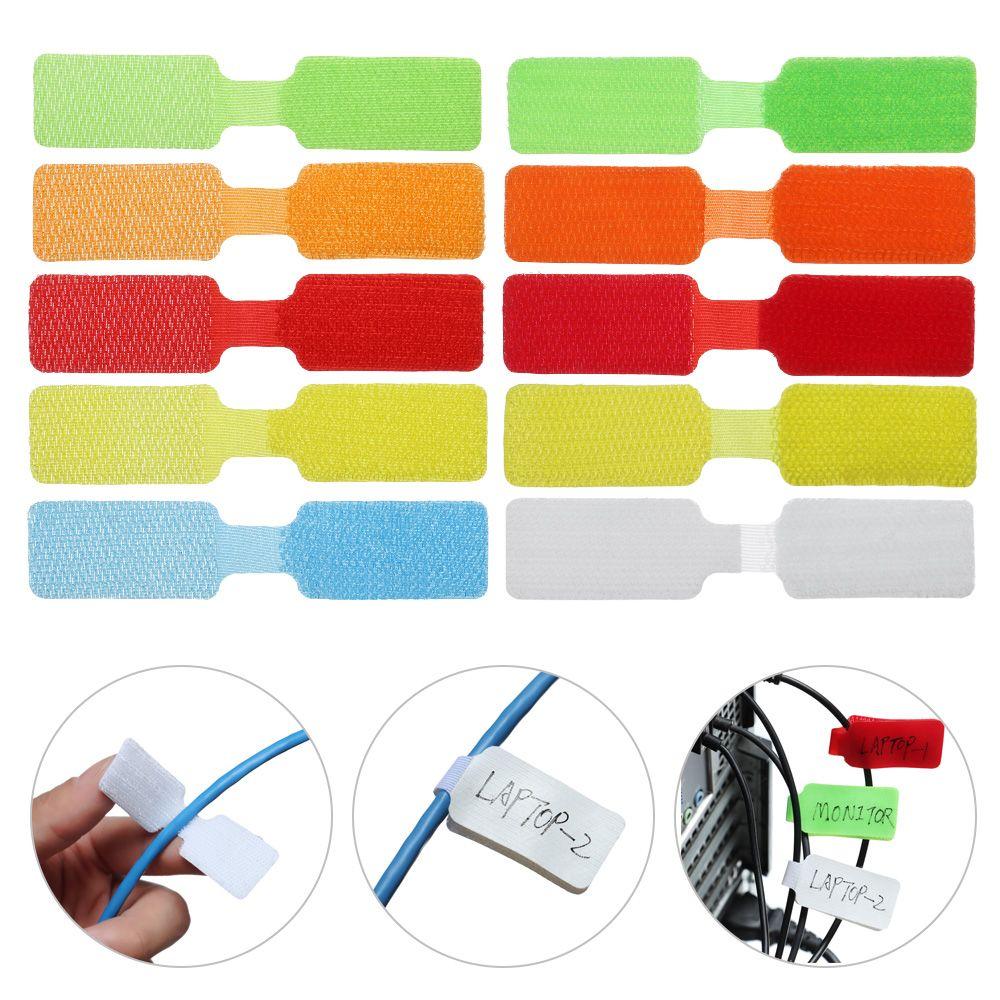 5Pcs Nylon Cable Labels Writable Wire Labels Practical Electrical Cables Organize Cord Identification Winder Wire Tidy Organizer