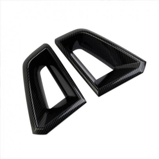 For Chevrolet Colorado -2026 Carbon Fiber Engine Air Vent Inlet Trim 2pcs