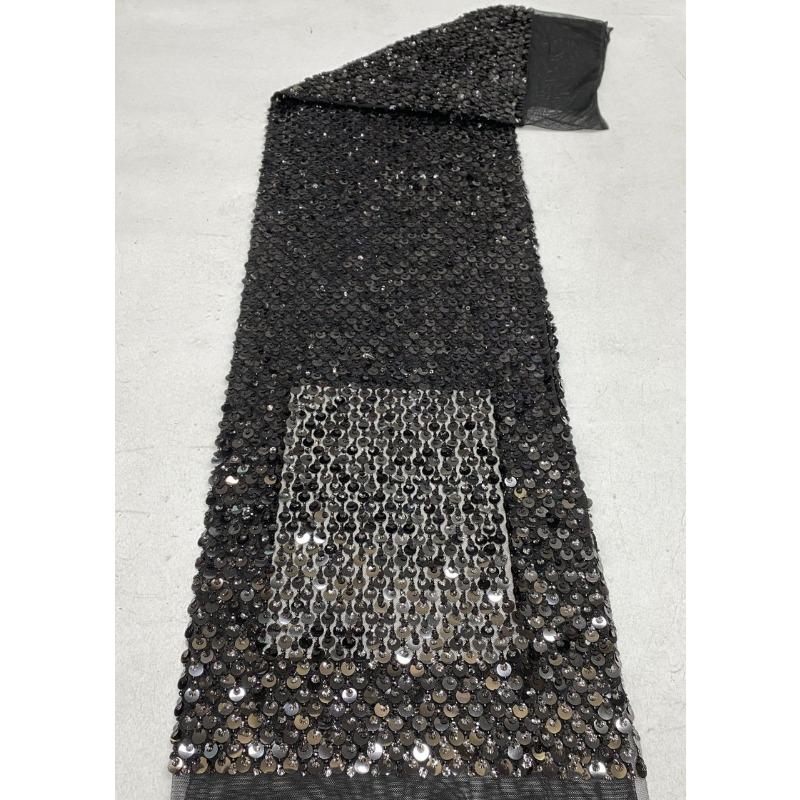 Stretch Mesh Fabric with Shell Sequins Beads Shimmer Embroidery for Women's Dresses Evening Gowns Kids' Clothing Shoes Bags