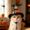 Adjustable Halloween Cat Hat Bow Tie Dog Wizard Hat Gift Pumpkin Bell Pet Hat  Festival Atmosphere