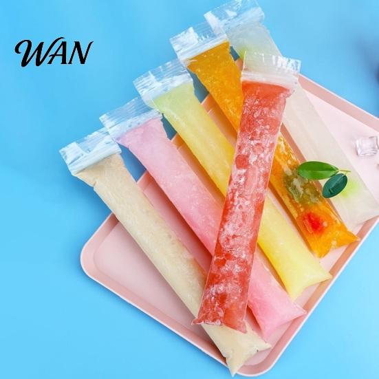 Homemade Popsicle Molds Disposable Bags Dual Zipper Seal Ice Pop Food-Grade Portable Freezer Tubes for Yogurt Bars Fruit Smoothies Candy Snacks Summer