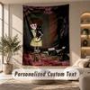 Tapestry Custom Name Text, Wall Hanging Tapestry Home Room DecorFran Bow