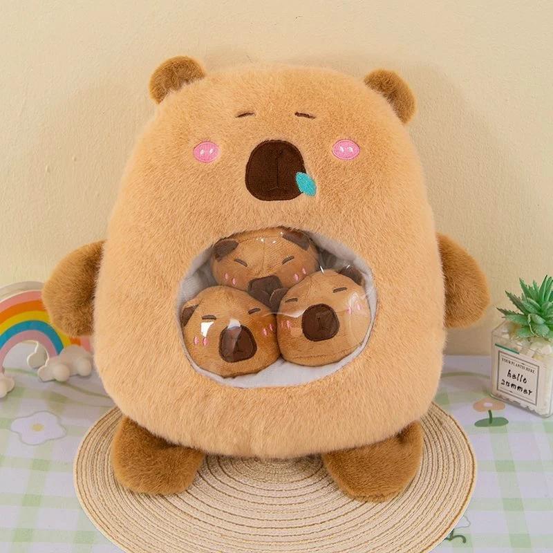 Cute Capybara Puffer Fish Snack Pillow Dolls Creative Puffer Fish Plush Doll Girls Children's Gifts Holiday Party Favours