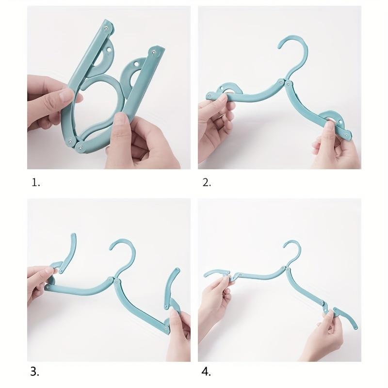 Portable Foldableable Clothes Hangers With Clips Travel Portable Clothes Hanger Load-Bearing Strong Home And Outdoor Essential