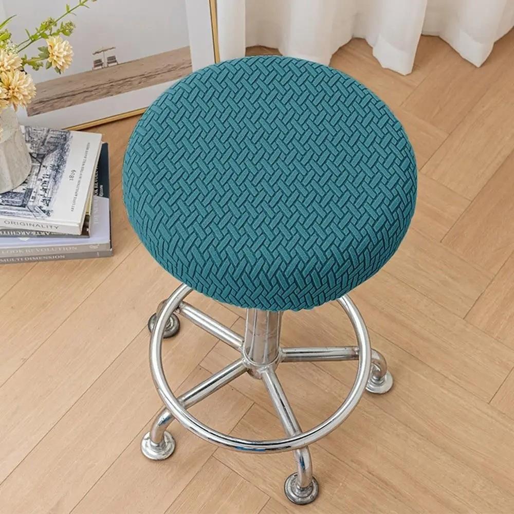 Thickened Bar Round Stool Cover Elastic Seat Chair Slipcover Soft Stool Cushion Cover
